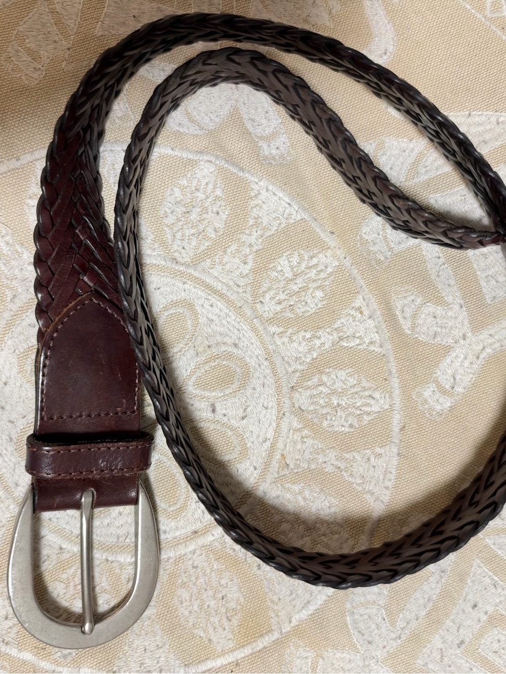 VINTAGE COACH Brown Braided Leather Belt 🐎